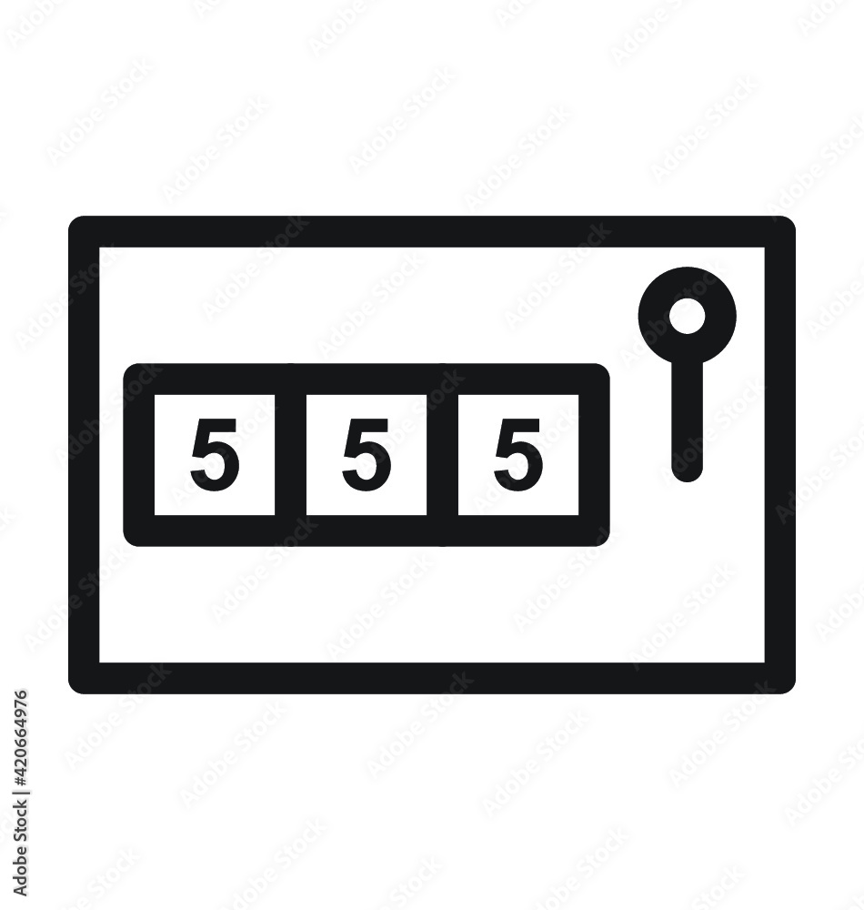 Slot Machine Vector Outline Icon Slot Machine Vector Outline Icon