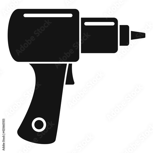 Tire fitting gun icon, simple style