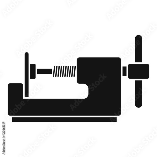 Tire fitting device icon, simple style