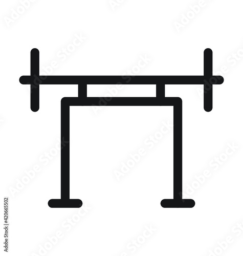 Live up Bench Vector Outline Icon