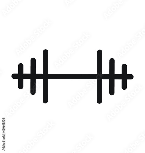 Dumbbell Vector Outline Icon