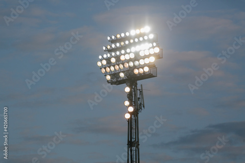 Lights Above A Football Stadium