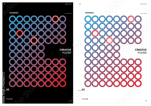 Poster for company profile. Creative geometric layouts. Leaflet cover presentation. Set of Editable minimal banner template. Business design annual report. Vector abstract geometric backgrounds.
