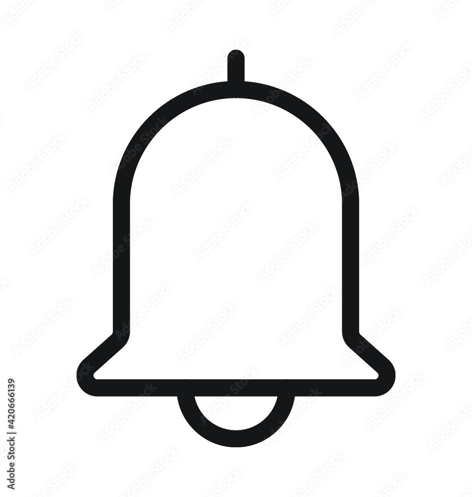 Bell Line Vector Icon Bell Line Vector Icon