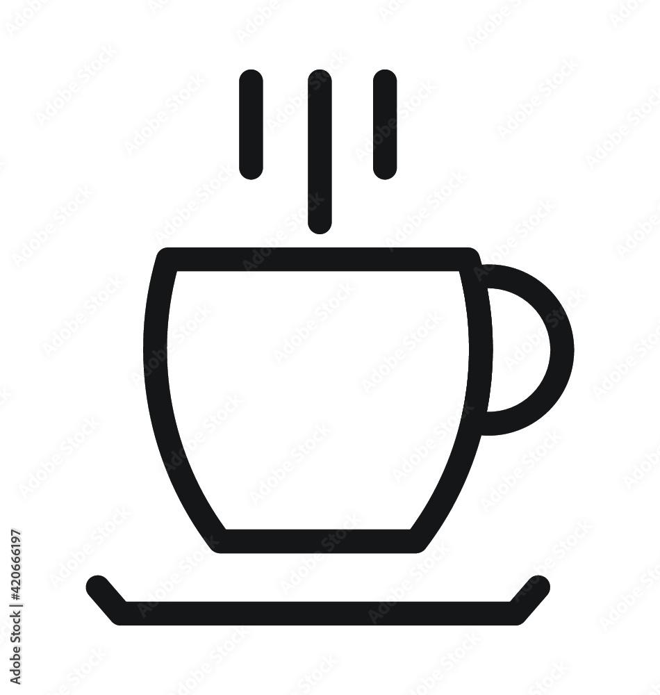 Tea Cup Line Vector Icon Tea Cup Line Vector Icon