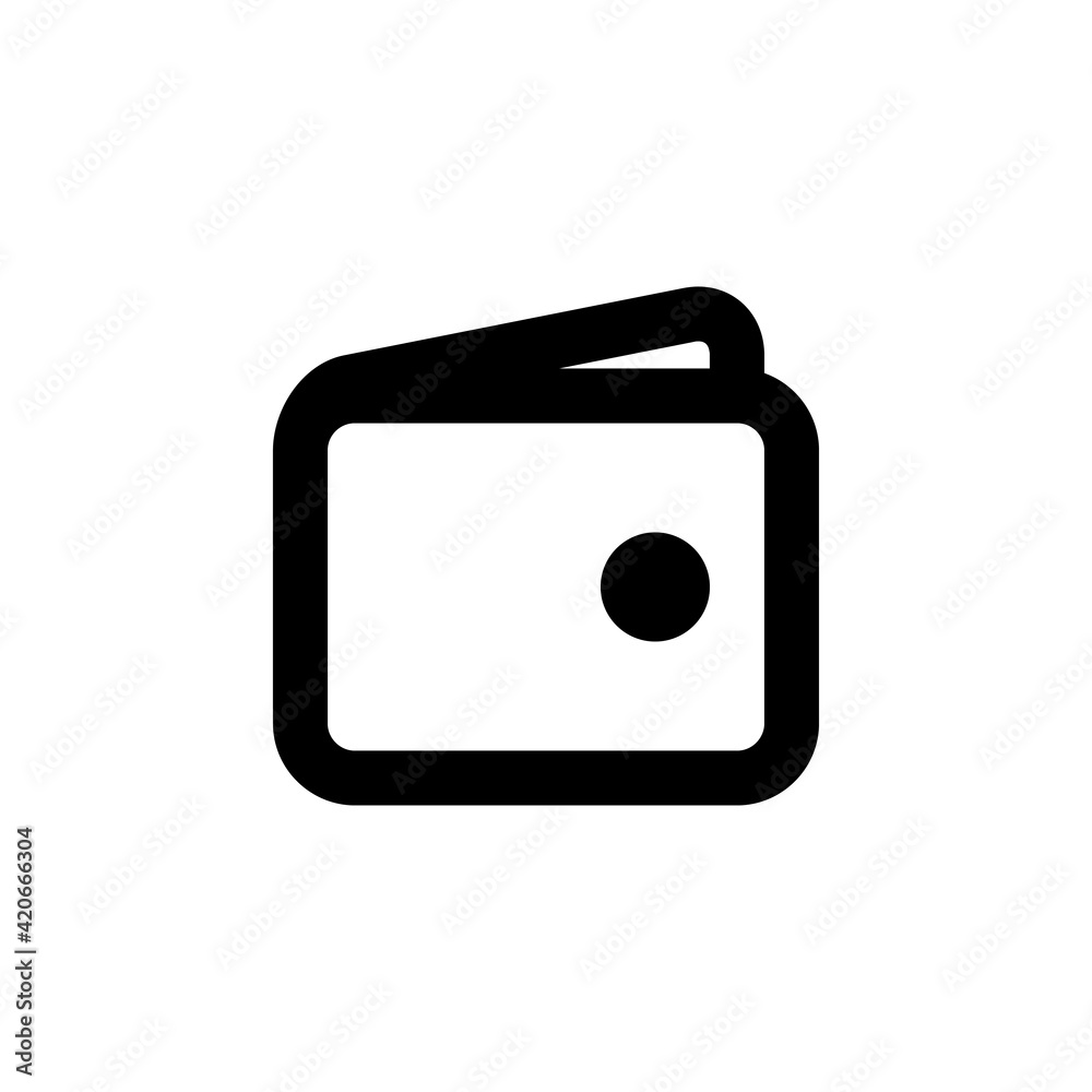 Money wallet, line web or mobile interface vector icon. Isolated on white background. Sign for your web site design, logo, app, UI. Money wallet, line web or mobile interface vector icon. Isolated on white background. Sign for your web site design, logo, app, UI.