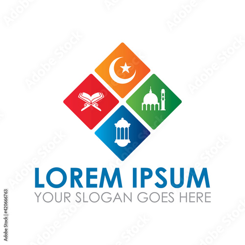 islam vector , muslim logo vector