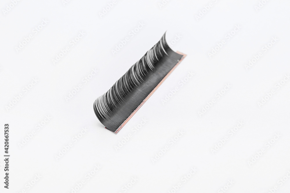 False eyelashes on white background False eyelashes on white background