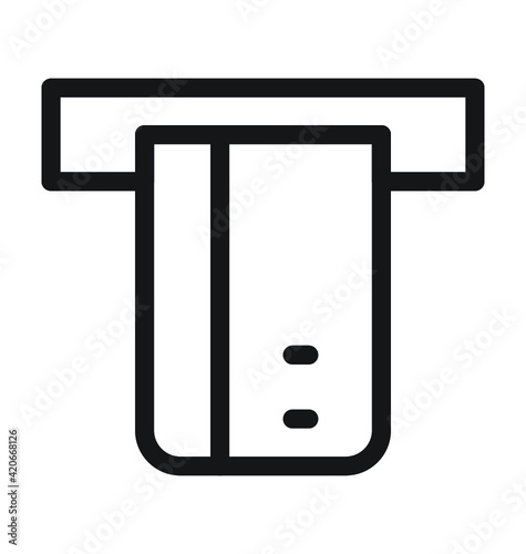 Atm Withdrawal Line Vector Icon
