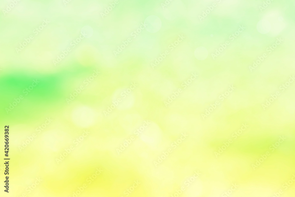 Abstract soft green and yellow gaussian blurred background, blurred pastel color wallpaper