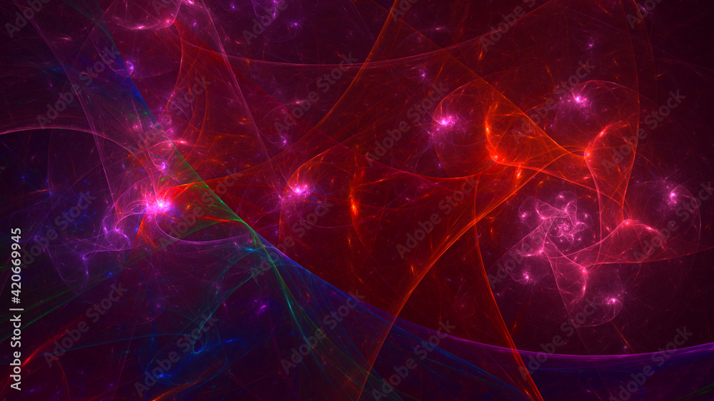 3D rendering abstract multicolor fractal light background 3D rendering abstract multicolor fractal light background