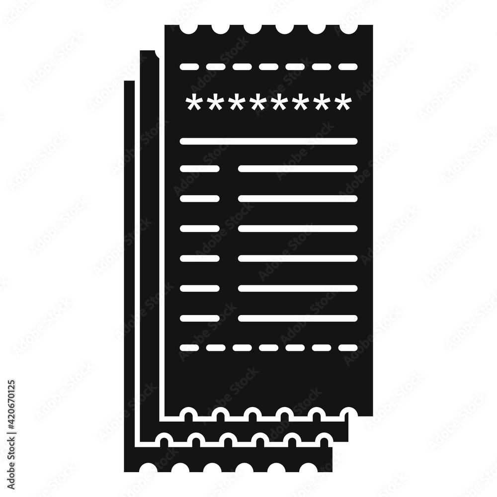 Payment bill icon, simple style Payment bill icon, simple style