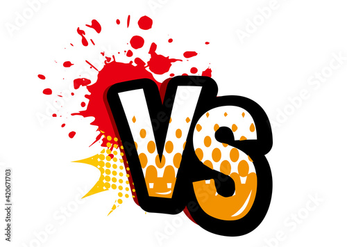 アメコミ風　対決　戦い　VS