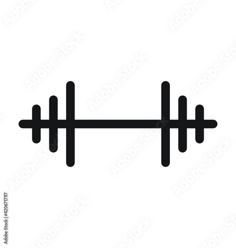 Dumbbells Line Vector Icon