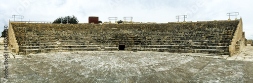 Fotografija Empty steps and sittings of a stage arena from the ancient amphitheatre of Kouri