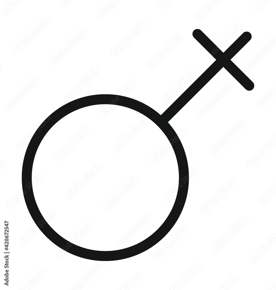 Female Sign Line Vector Icon Female Sign Line Vector Icon