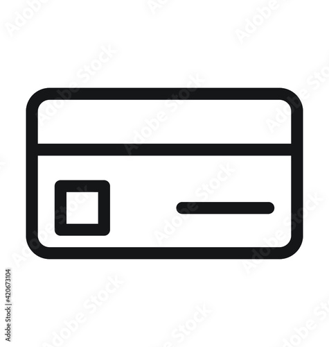 Credit Card Line Vector Icon