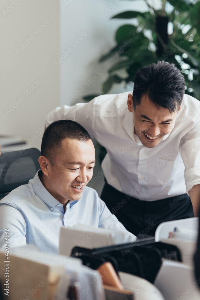 asian people working in office asian people working in office