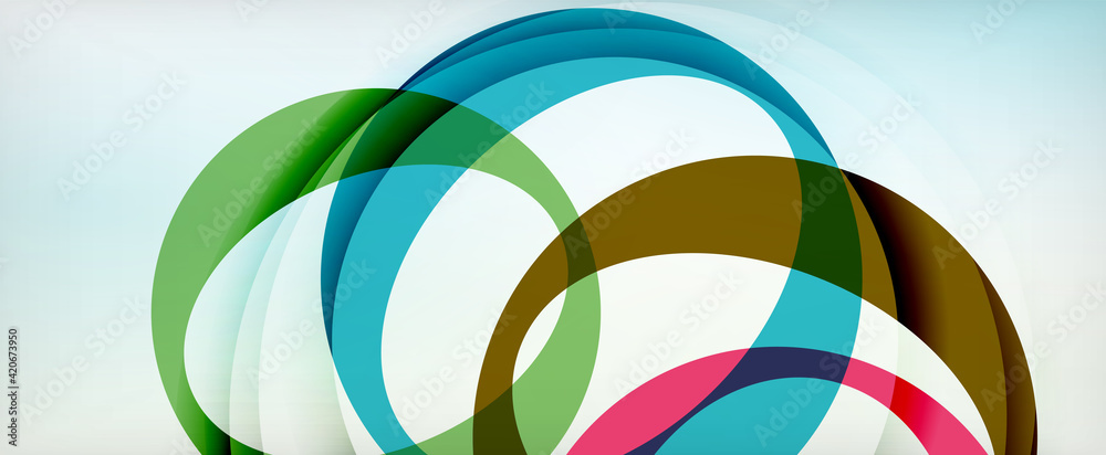 Ring geometric shapes, o letter repetition wallpaper. Abstract background for business or technology presentations, internet posters or web brochure covers Ring geometric shapes, o letter repetition wallpaper. Abstract background for business or technology presentations, internet posters or web brochure covers
