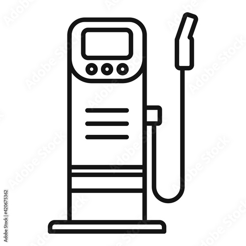 Auto energy station icon, outline style