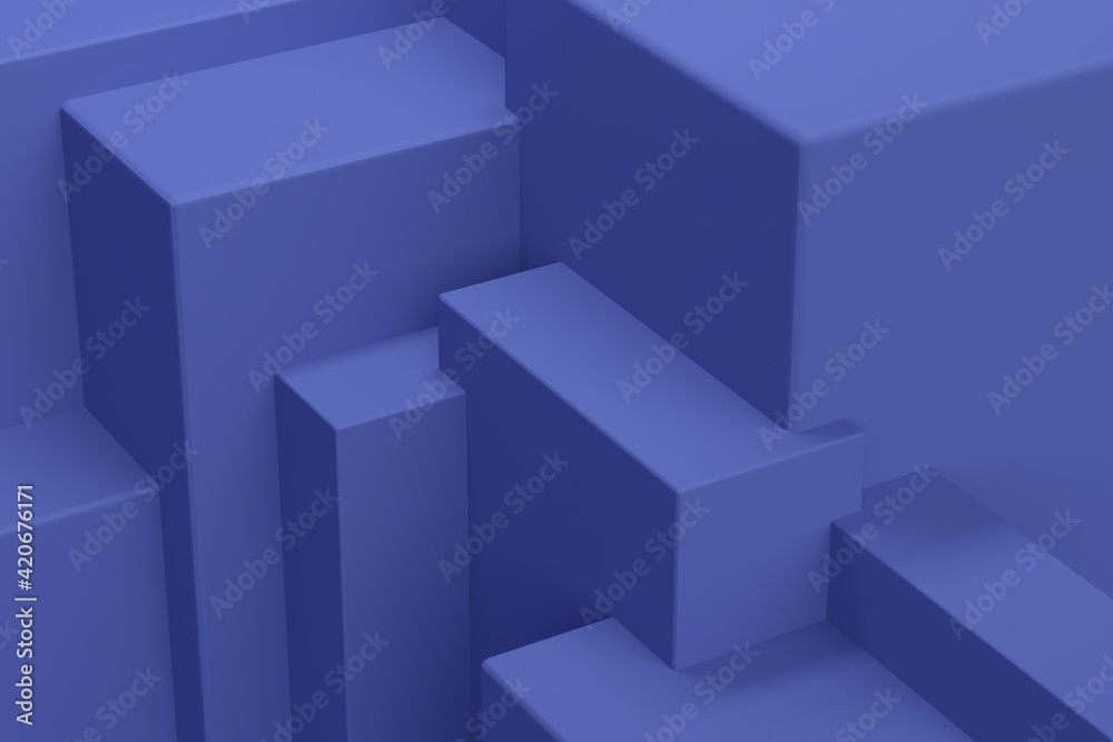 Abstract blue background with rectangles. 3d rendering Abstract blue background with rectangles. 3d rendering