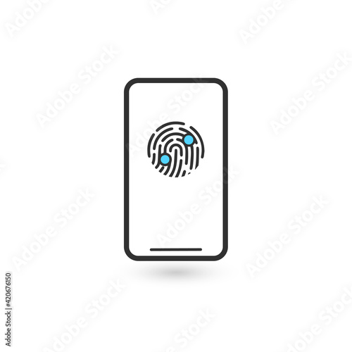 fingerprint icon on smartph...