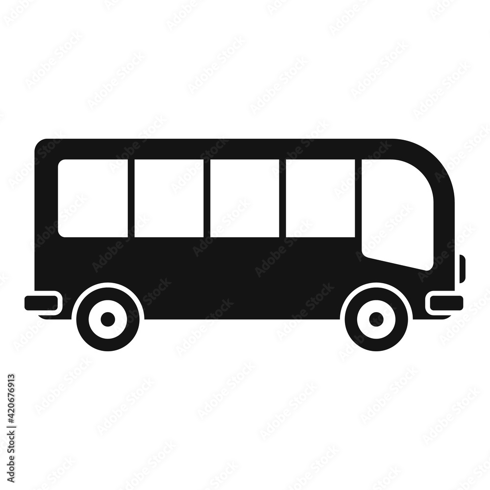 Travel bus icon, simple style