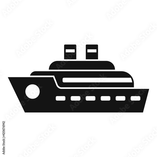 Travel boat icon, simple style