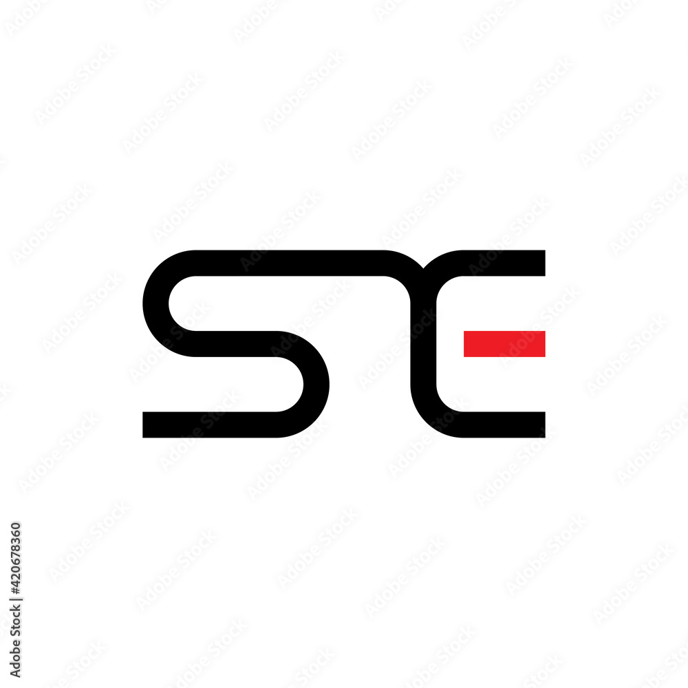 SE letter logo design vector SE letter logo design vector