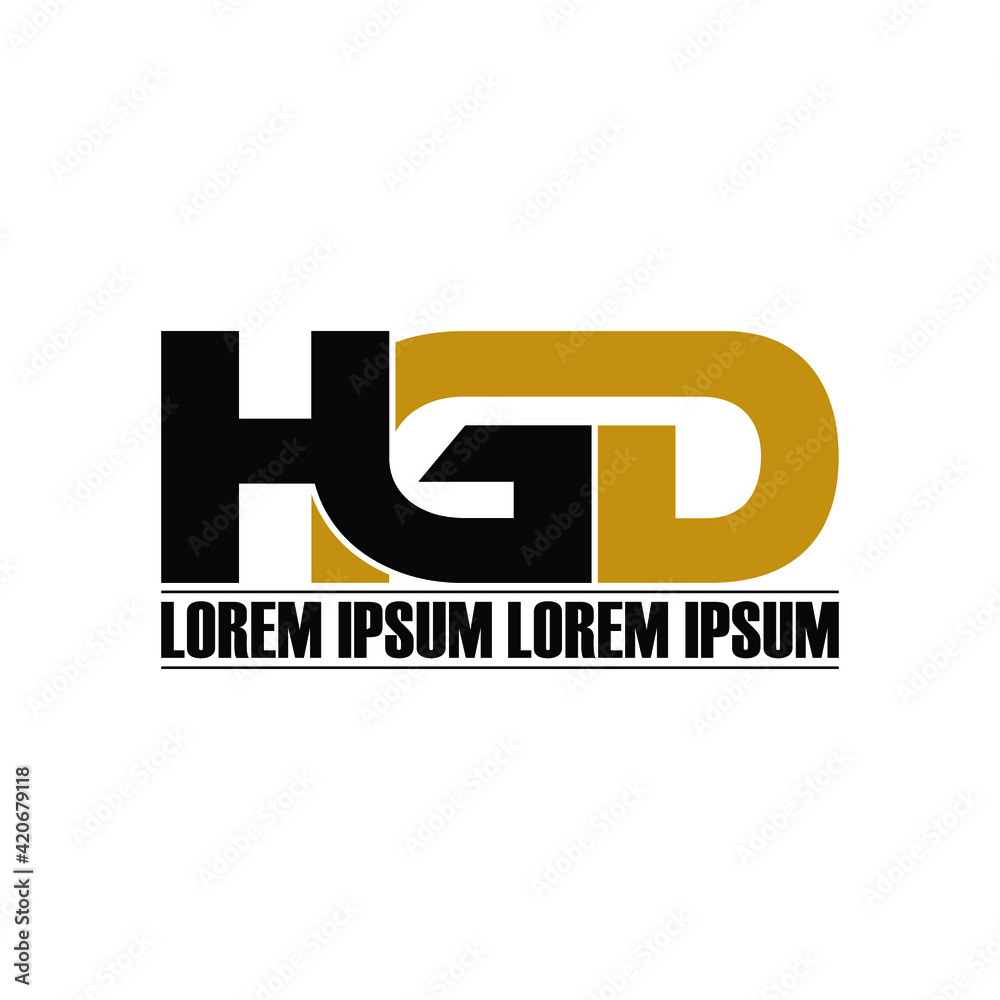 HGD letter monogram logo design vector HGD letter monogram logo design vector