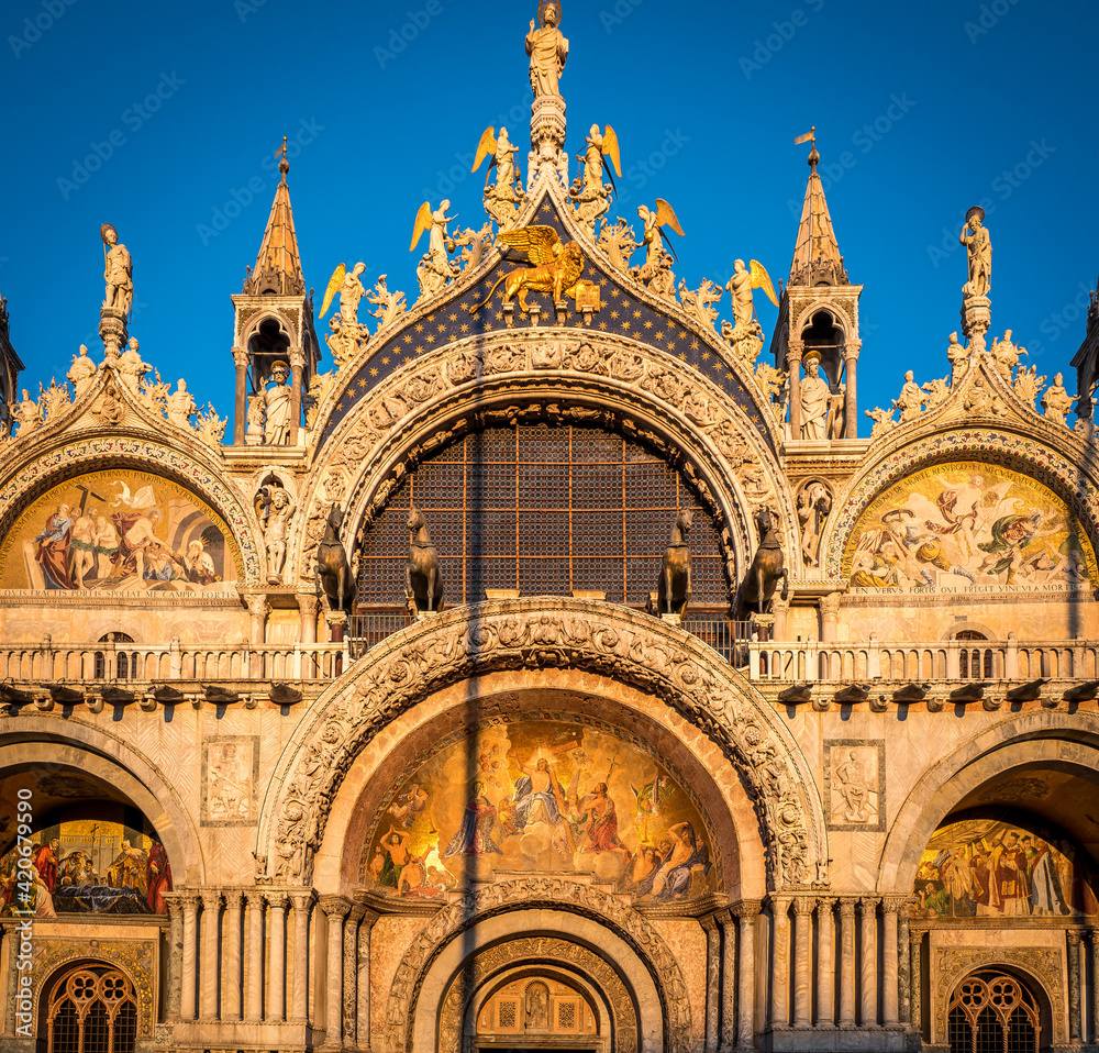 Patriarchal Cathedral Basilica of Saint Mark Basilica Cattedrale Patriarcale di San Marco , Venice, Italy.