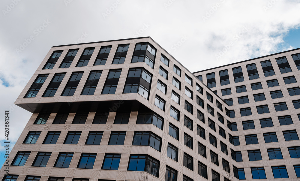 The Abstract angled office building windows background The Abstract angled office building windows background