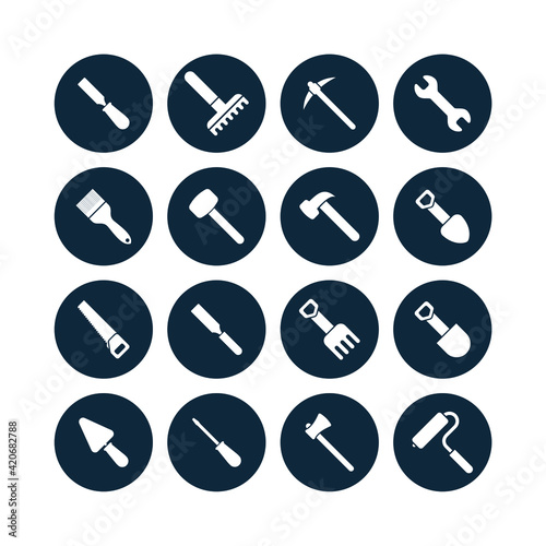 icon set for buildings and architects