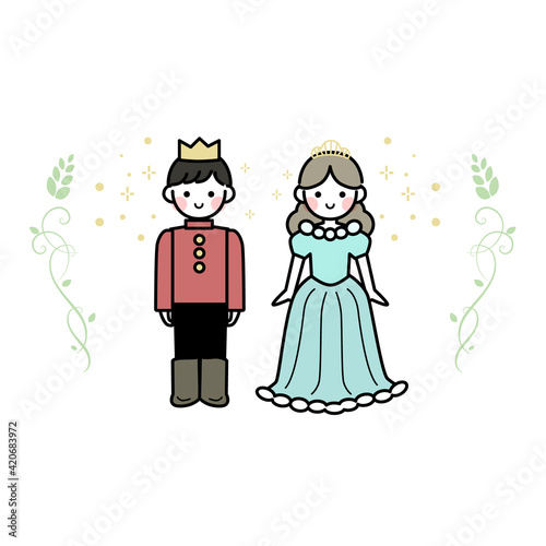 お姫様と王子様イラスト素材