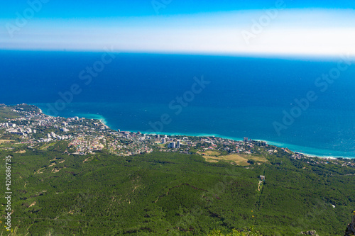 View from Ai Petri Mountain to Yalta Mountain