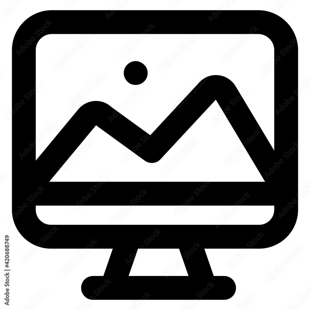Television icon, solid design vector
Television icon, solid design vector