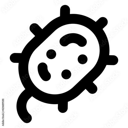 
Glyph style icon of germ 

