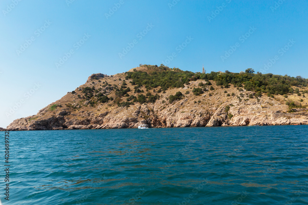 Beautiful sea view with mountains