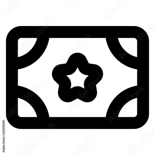 
Glyph icon of ticket, editable vector 

 photo