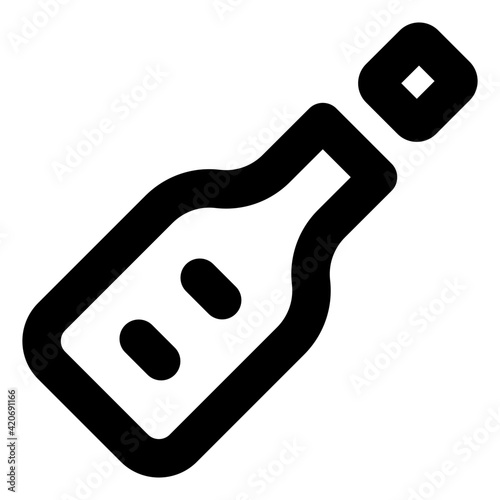 
Glyph editable icon of wine bottle 

