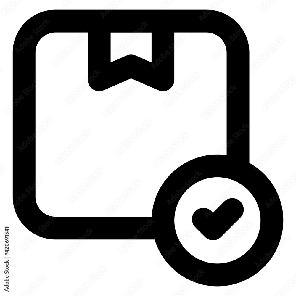 Verified parcel glyph icon, editable vector
Verified parcel glyph icon, editable vector