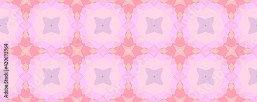 Watercolor Creative Tile. Geometric Pink Motif.