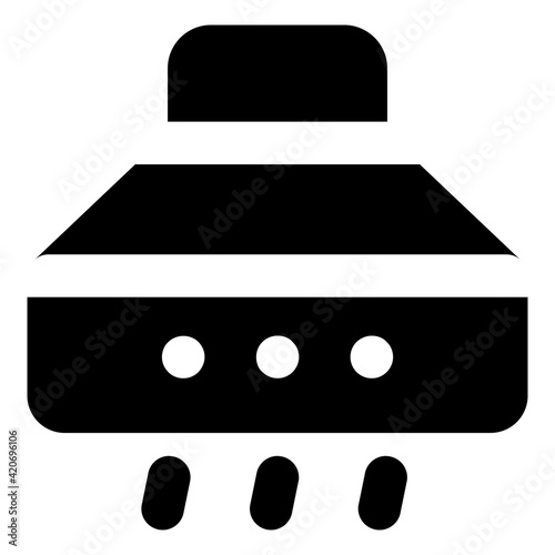 
Extractor hood icon in isometric vector 

