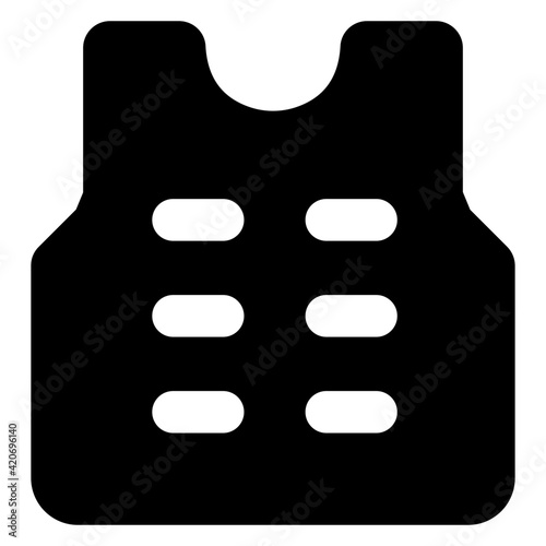 
A life vest icon in solid editable design

