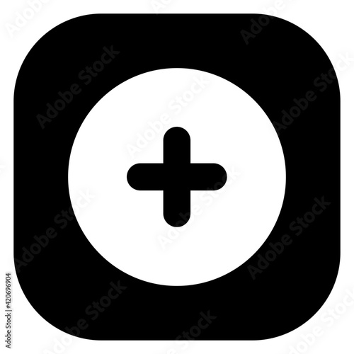 
Sign of addition, solid icon of plus 

