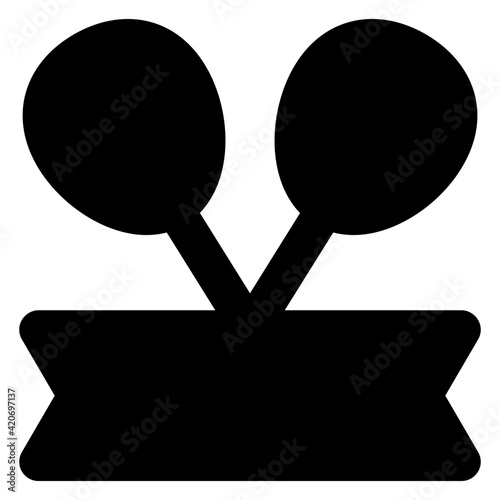 
A pair of balloons solid icon

