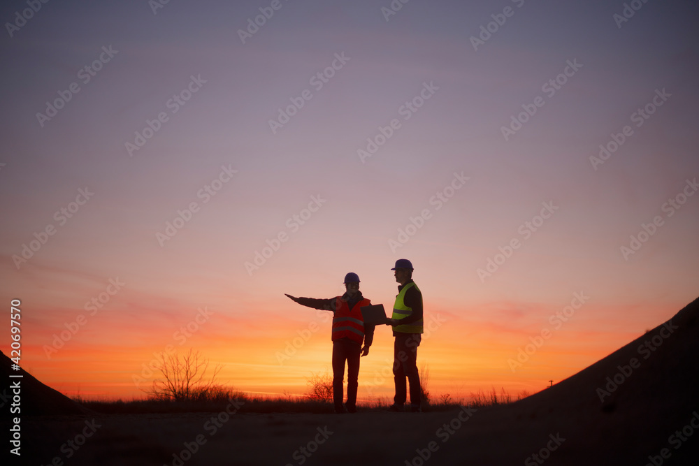 Construction Business - Engineers Checking Site Construction Business - Engineers Checking Site