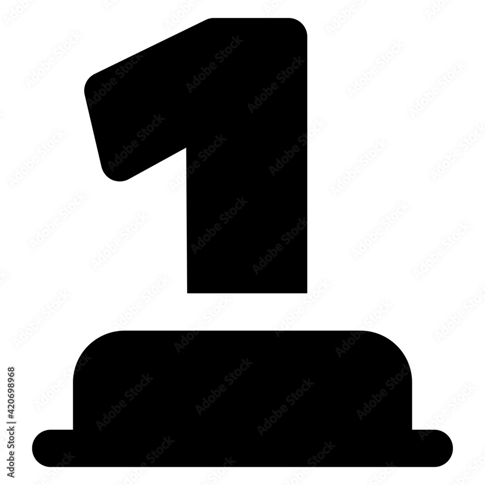 No1 trophy glyph icon, editable vector
No1 trophy glyph icon, editable vector