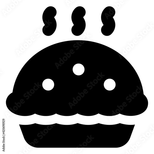 Glyph editable trendy icon of pie 