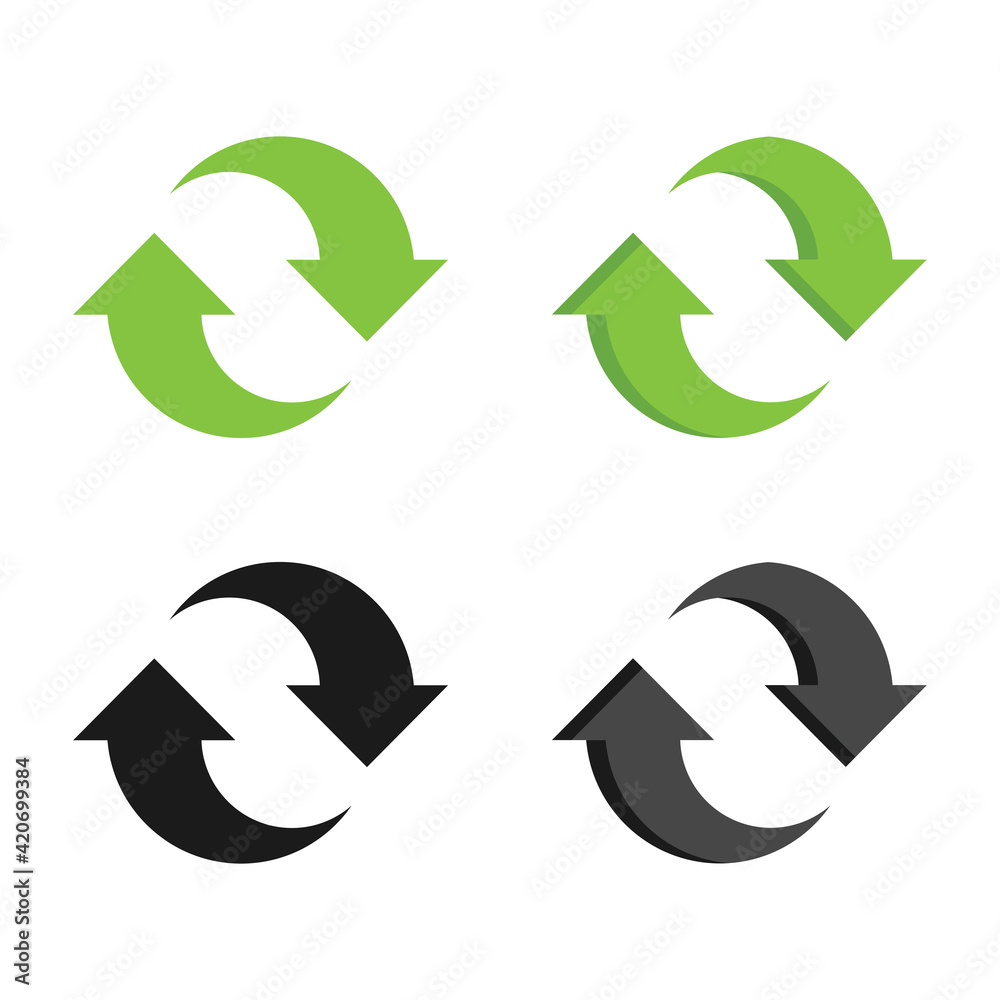 Recycle flat vector icon Recycle flat vector icon